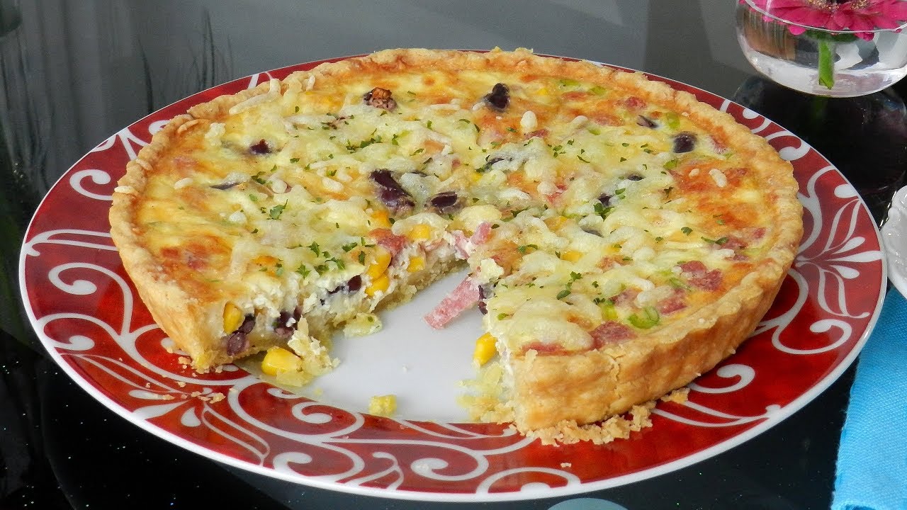 QUICHE Recipe Sweet Corn Kidney Beans Cheese YouTube