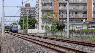 ブルーサンダーEH200-11コキ2088レとE233系+E231系のすれ違い・2026/4/28