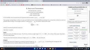 Codeforces Round #829 (Div. 2) | | Problem B :- Kevin and permutations