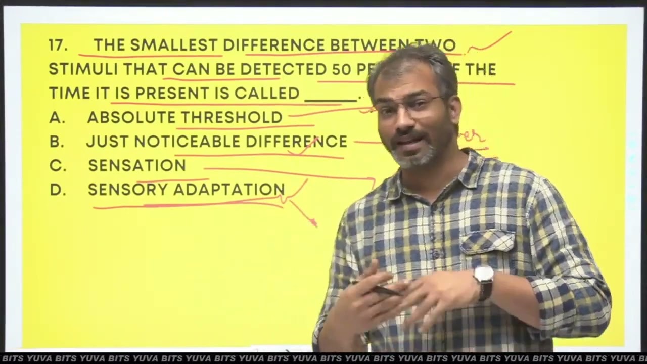Just Noticeable Difference (JND) by Deepak K Sharma| Bits Yuva Institute of Psychology