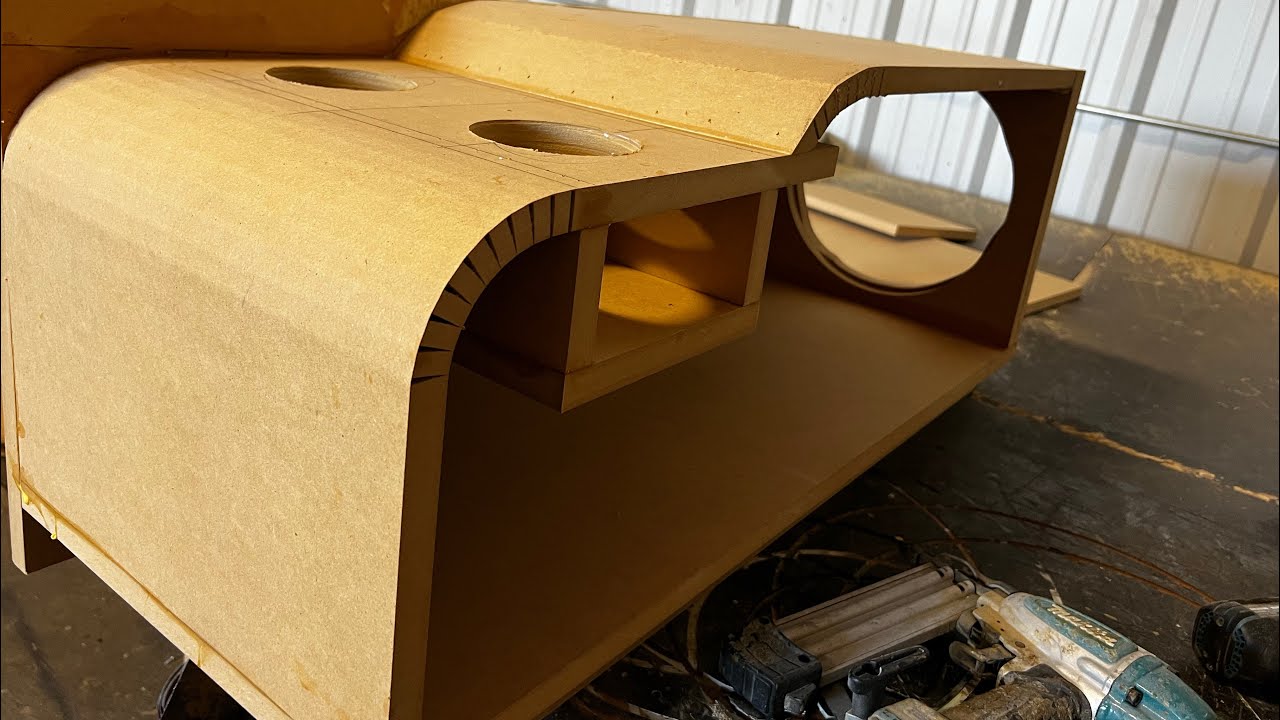 Dodge Ram custom console dual kerf by Wired Kustoms Motorsports