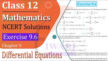 NCERT Solutions for Class 12 Maths Chapter 9 Exercise 9.6