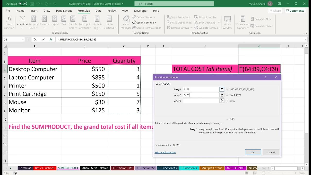 excel-functions-video-two-youtube
