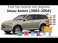 Fuse box location and diagrams: Isuzu Axiom (2002-2004)