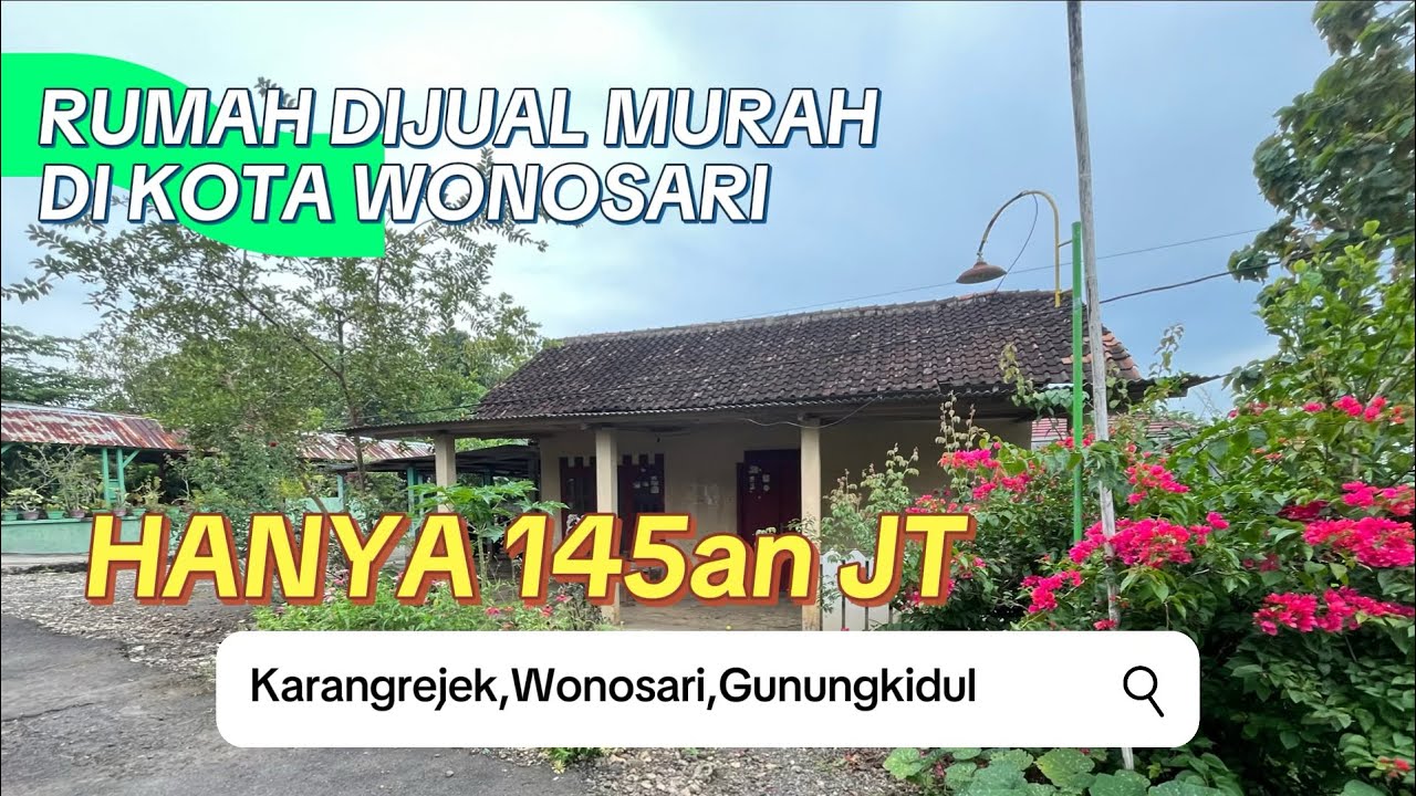 RUMAH MURAH DIJUAL CEPAT DI KOTA WONOSARI GUNUNGKIDUL HANYA 145 JUTAAN SAJA