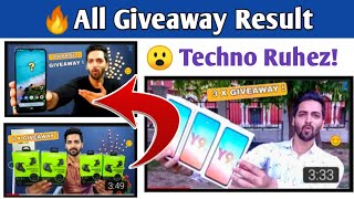 ?All Giveaway Results Techno Ruhez_Mi A3 ,Huawei Y9 Prime,Oraimo Earbuds.