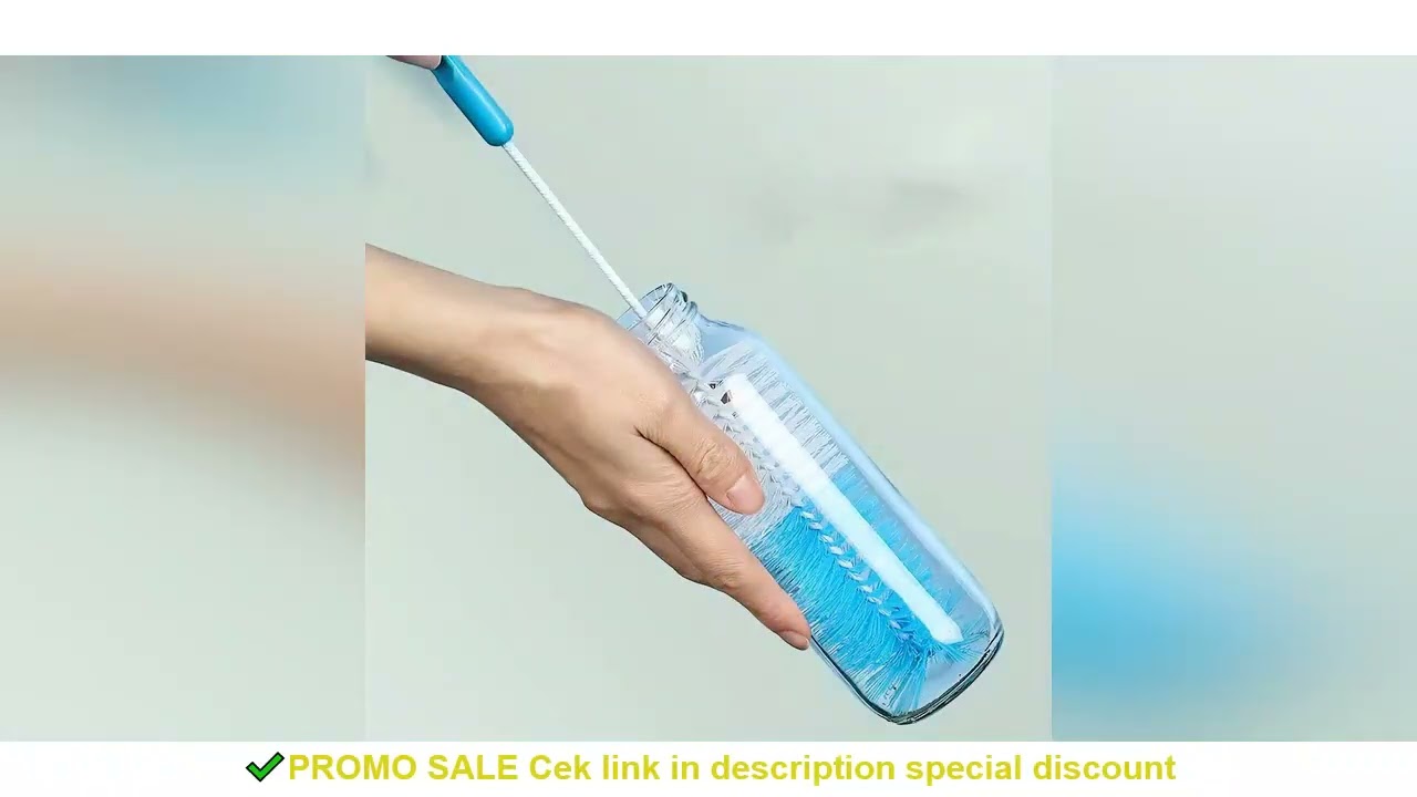 Long Handle Cup Brush,Kitchen Glass Bottle Cleaning Brush,Milk Bottle Tea Cup Scrubber,No-Electricit