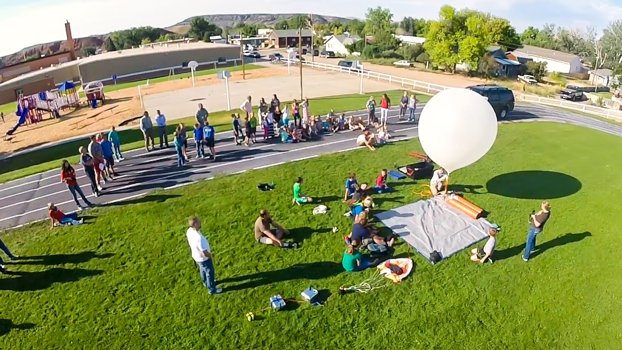 HighAltitude Balloon Launch Ten Sleep School September 2016 YouTube