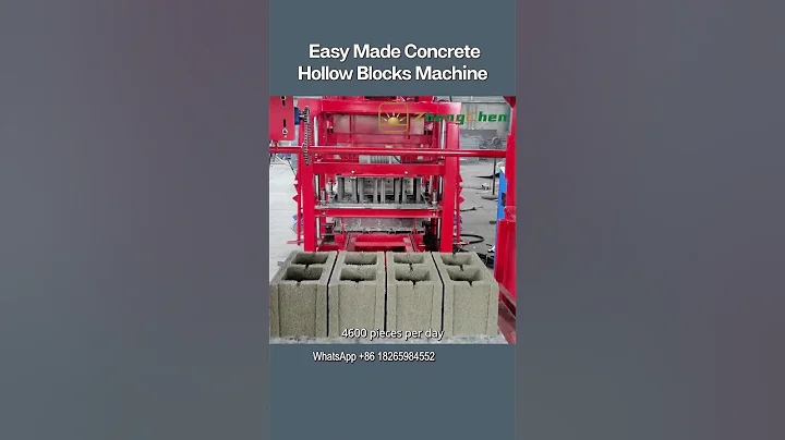 Easy Made Low Cost Concrete Hollow Blocks Machine#concreteblockmachine#brickmachine