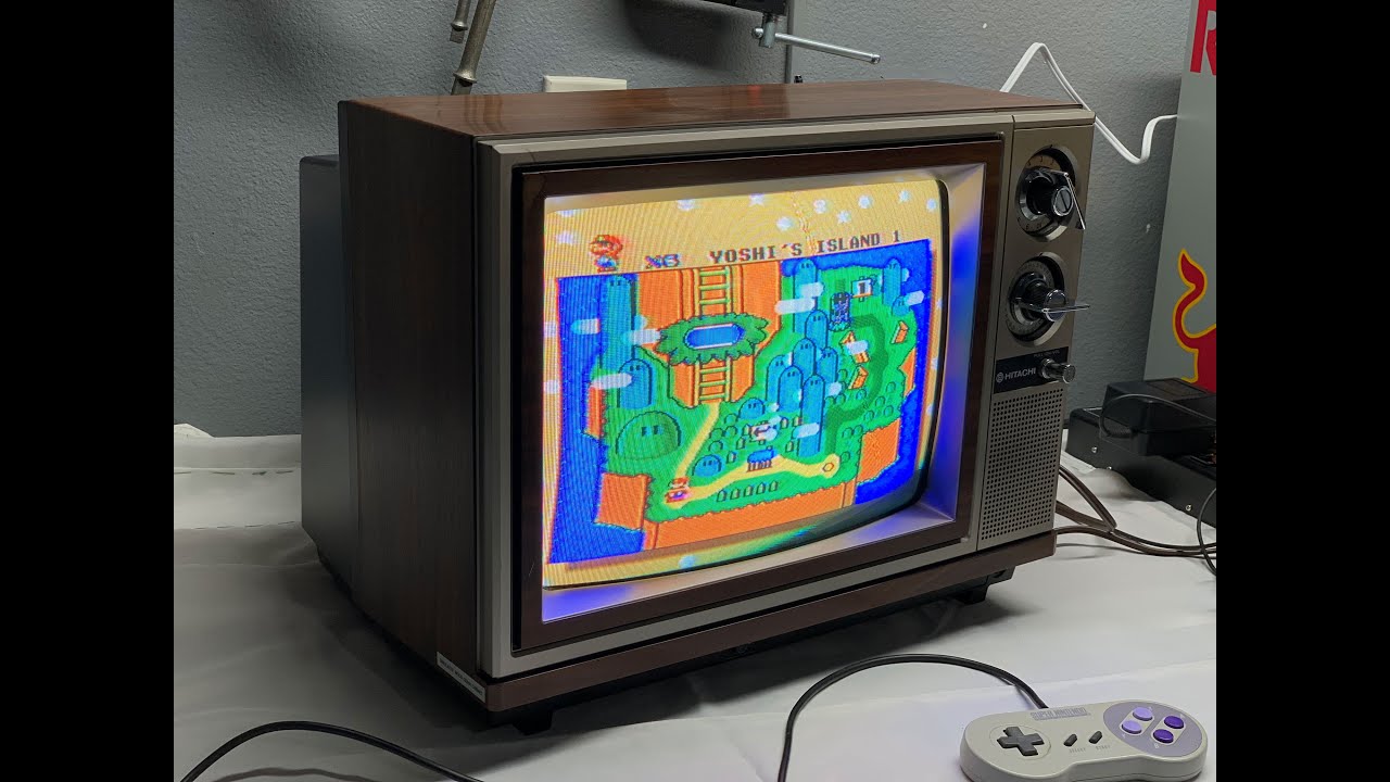 古着さん専用のテレビ Retro Gaming Hitachi TV from 1985 - YouTube