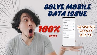 How to Solve Mobile Data Issue on Samsung Galaxy A26 5G | Fix Internet Not Working Easily