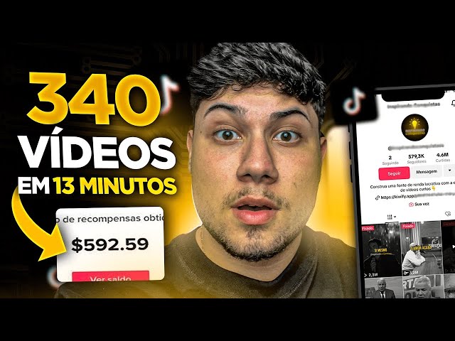 COMO CRIAR +300 VÍDEOS COM 1 CLICK E MONETIZAR CANAL NO TIKTOK *monetizei rápido* class=