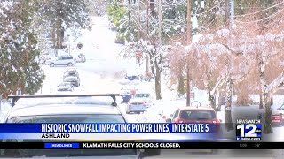 Snow blocks roadways in Ashland