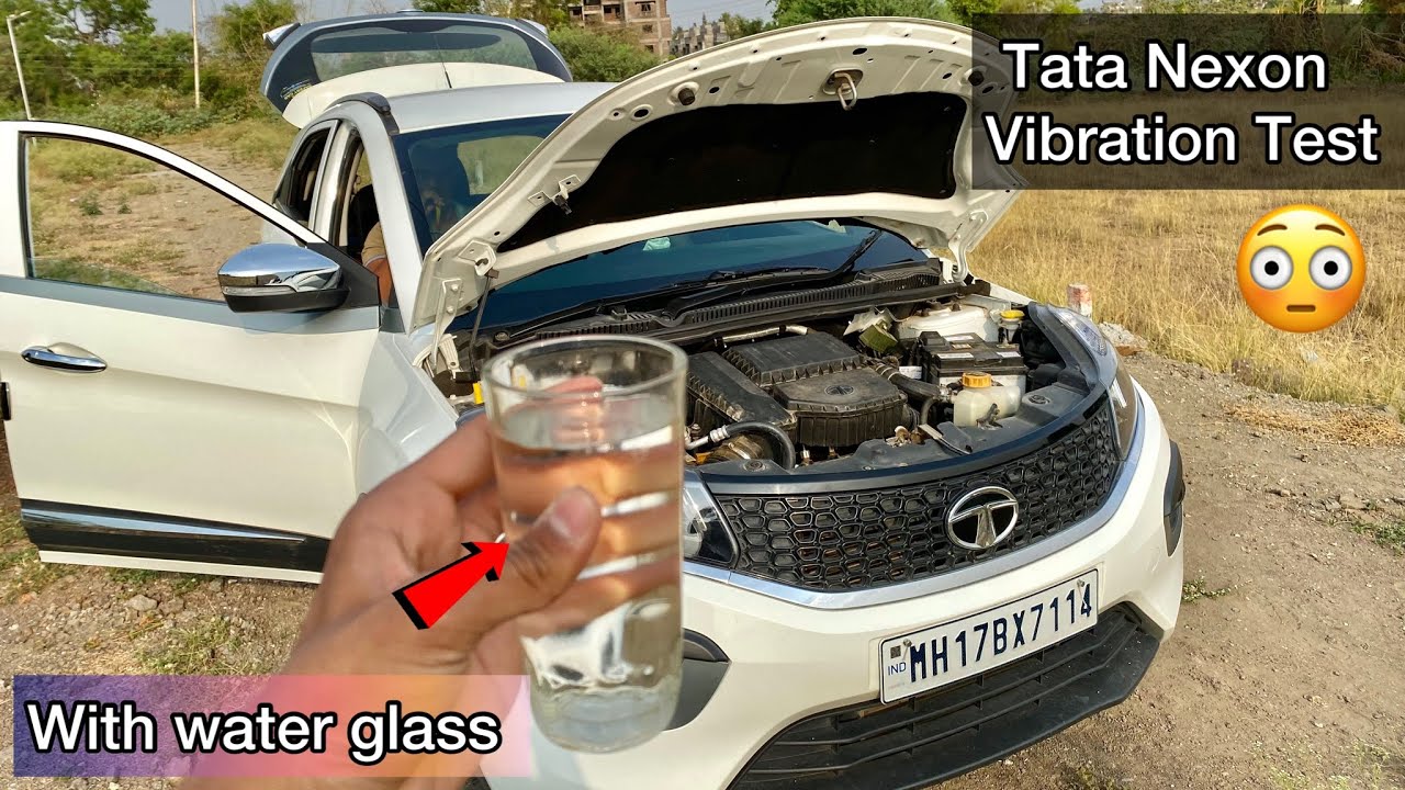 Tata Nexon Diesel Vibration Test 😳 with water glass