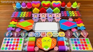 🌈🌈 | SKULL PANDA | Mixing random into Glossy Slime I Relaxing slime videos 2219