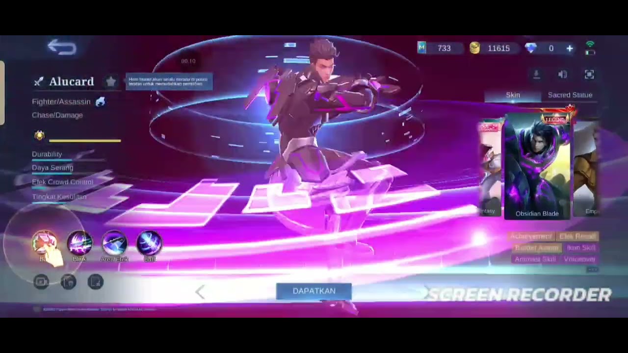 Riview skin alucard legend (script alucard legend ada di komentar) 