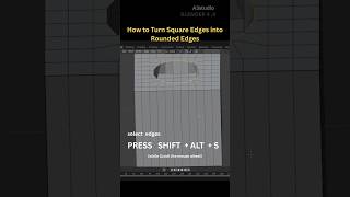 🤩How to Turn Square Edges into Rounded Edges in 3D Blender😀#shorts  #3dmodeling   #3dblender