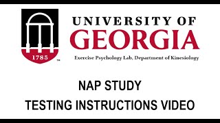 Nap Study Testing Instructions