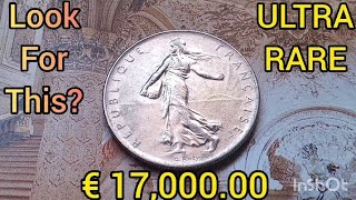 ULTRA RARE 👉 € 17,000.00 👈 LOOK FOR THIS? Error Coin 1 Franc Seumeuse Worth BII MONEY 
