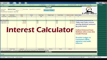 TALLY ERP9 - AUTO INTEREST CALCULATOR