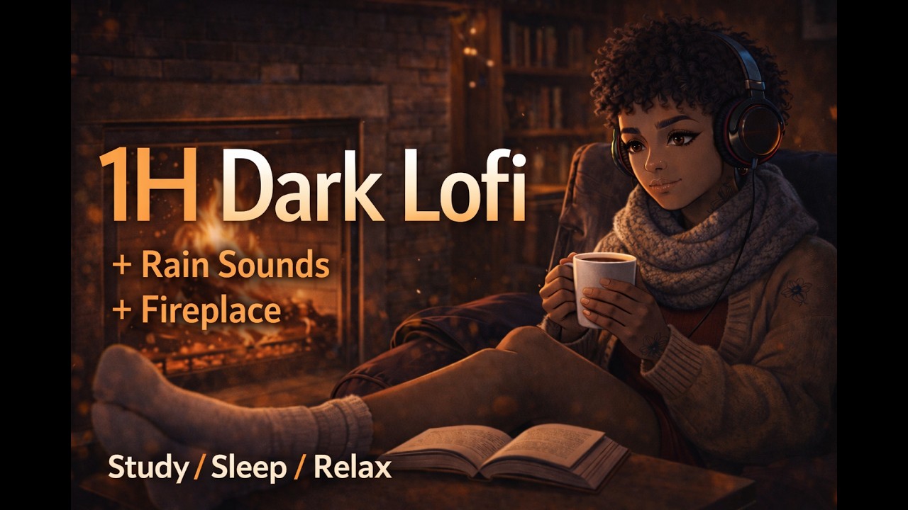 Dark LoFi Night Mix 🔥 Cozy Study Beats with Rain Ambience