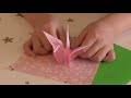 おりがみ☆つる/鶴 の作り方　ぽにぽにちゃん【小学生】かんたん こども折り紙　Kids Origami/Crane