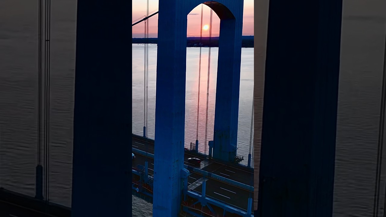 Throgs Neck Bridge Hyperlapse at Sunrise.
