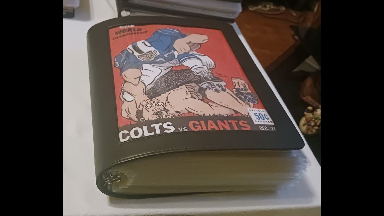 1959 Baltimore Colts NFL Championship Season - Memorabilia Scrapbook - Programs, Cards, Tickets etc.