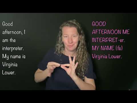 American Sign Language 1B Unit 4 Lab