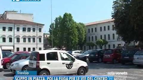 TG TREVISO (25/11/2016) - SCIPPO IN PIAZZA, POI LA FUGA PER LE VIE DEL CENTRO