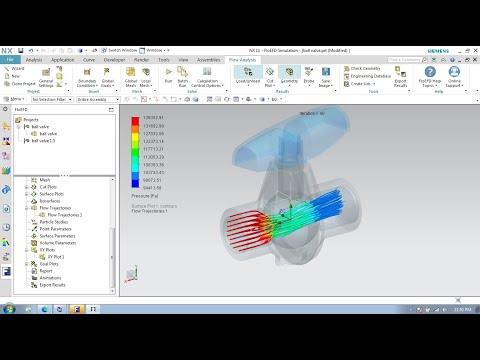 CFD on ball valve in NX Floefd