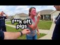 Cops vs Dumbest Karens in Neighborhood Caught on Bodycam