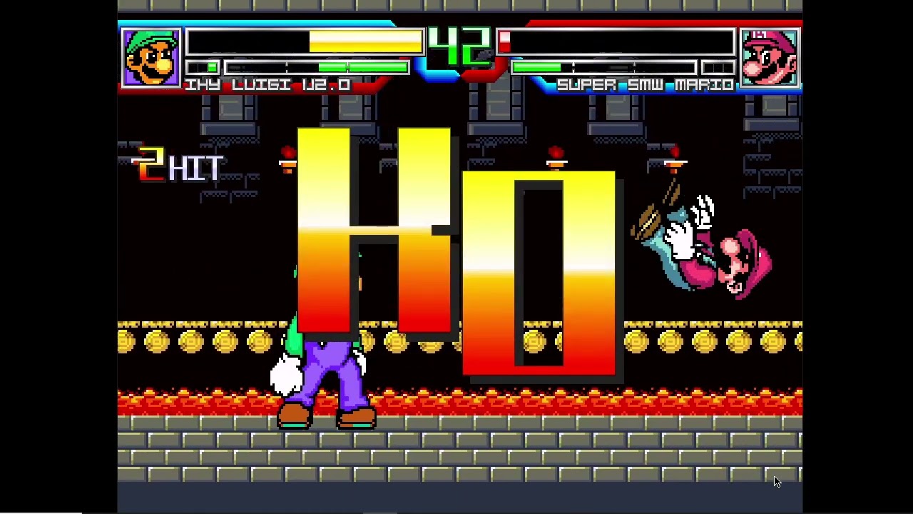 Mugen Battle #3174: IHY Luigi v2.0 vs Super SMW Mario