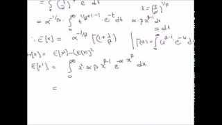 Weibull random variable: mean & variance