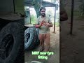 Mere Peer Ki Gulami🌹 MRF new tyre fitting 🚛 Tata truck