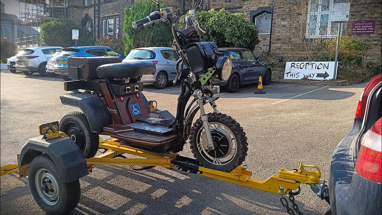 Homemade Mobility Scooter - Wood-E .. Porter Brook Trail, Sheffield & Jim ..