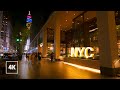 New york city night tour manhattan walking tour nyc 4k