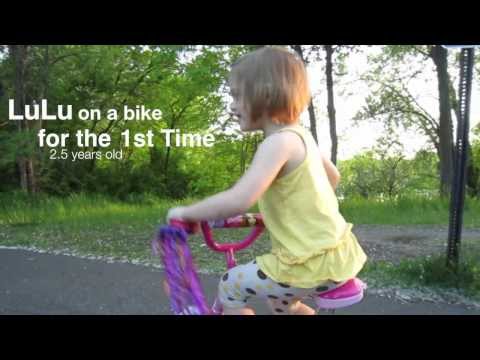 LuLu on a bike for the first time