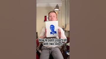 How to paint a portrait with two colors #art #tutorial #howtopaint #painting #asmr