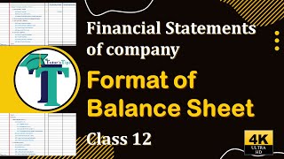 Balance Sheet format as per Schedule III, Part–I of the Company Act, 2013 - Explained with Animation