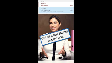 How do I change the color of my emails in Outlook?