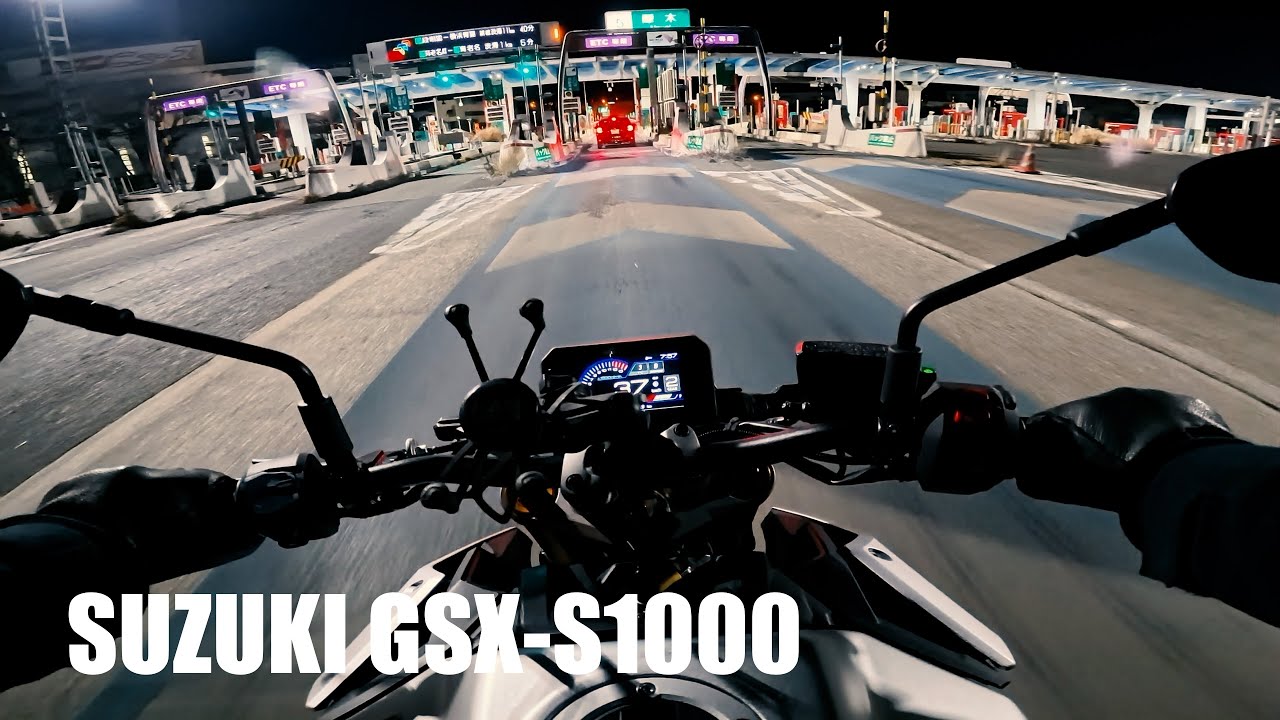 【GSX-S1000】夜の東名高速 4気筒サウンド | Night Highway Cruise in Tokyo