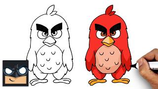 how draw red angry birds