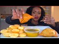 ASMR PANI PURI SAMOSAS اكل الباني بوري والسمبوسة 