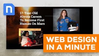 Web Design In Minutes - First Human On Mars