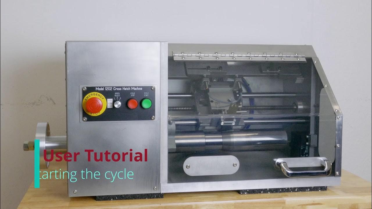 Cross hatch machine with lubrication system for beverage can industry