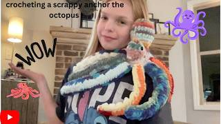 Crochet scrappy anchor the octopus with me🐙💜