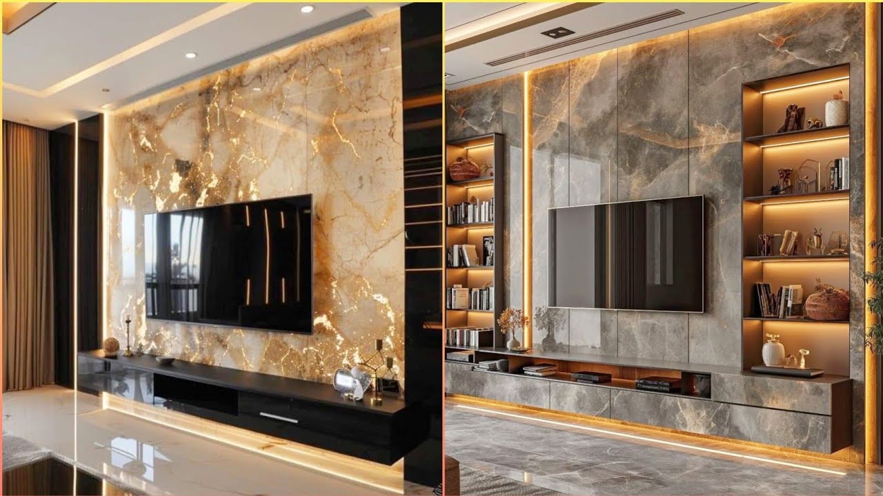 250 роскошных дизайнов стенок под телевизор для гостиной. Новые дизайны тумб под телевизор 2025 г...