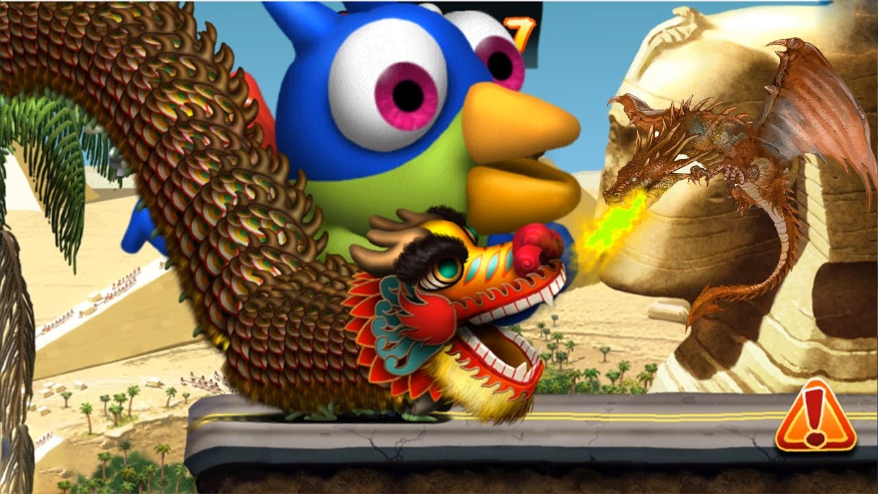 Zombie Tsunami max Level 197 Dragon , Super Zombird vs fire-breathing dragon