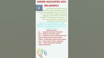Anemia Guidelines Tips Medical Coding #medicalcodingtutorials  #medicalcoder  #medicalcoding  #exam
